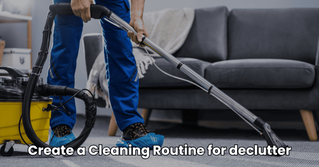 Create a Cleaning Routine for declutter