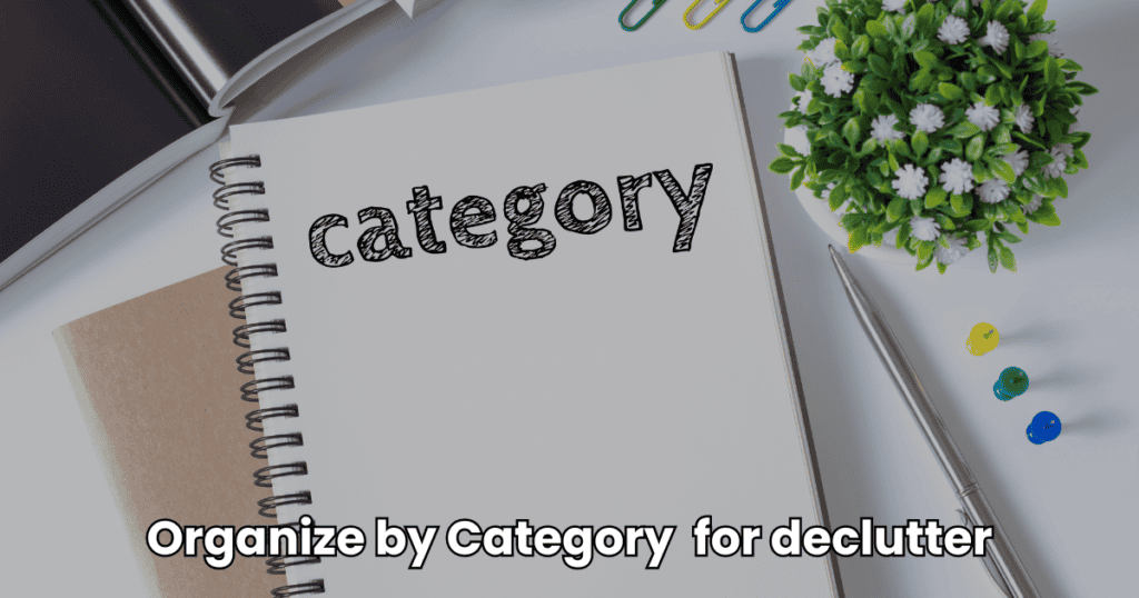 Organize by Category  for declutter