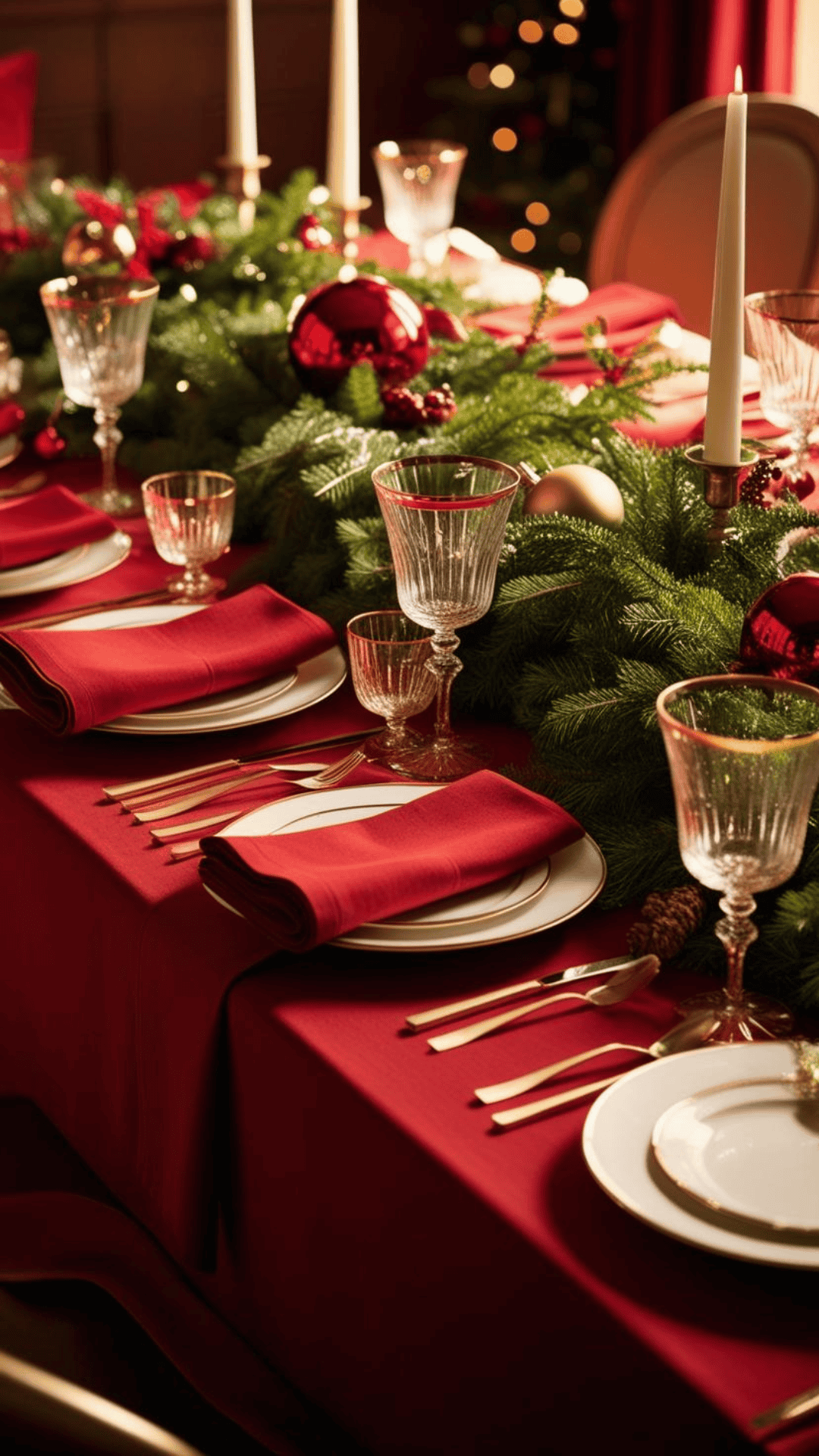 Elegant christmas table settings ideas