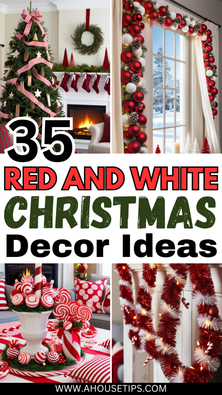 Red and White Christmas Decor