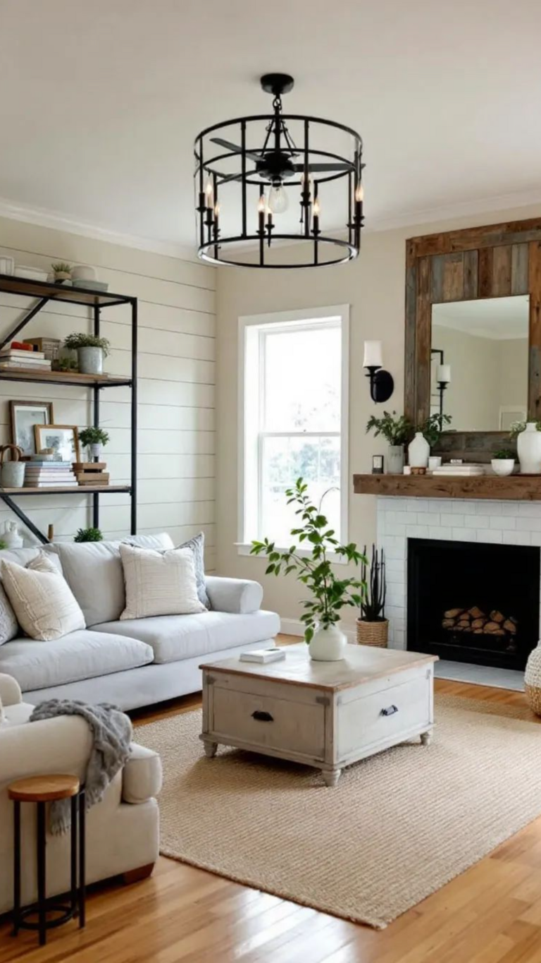 Picture of 27 Gorgeous Modern Farmhouse Living Room Inspirations