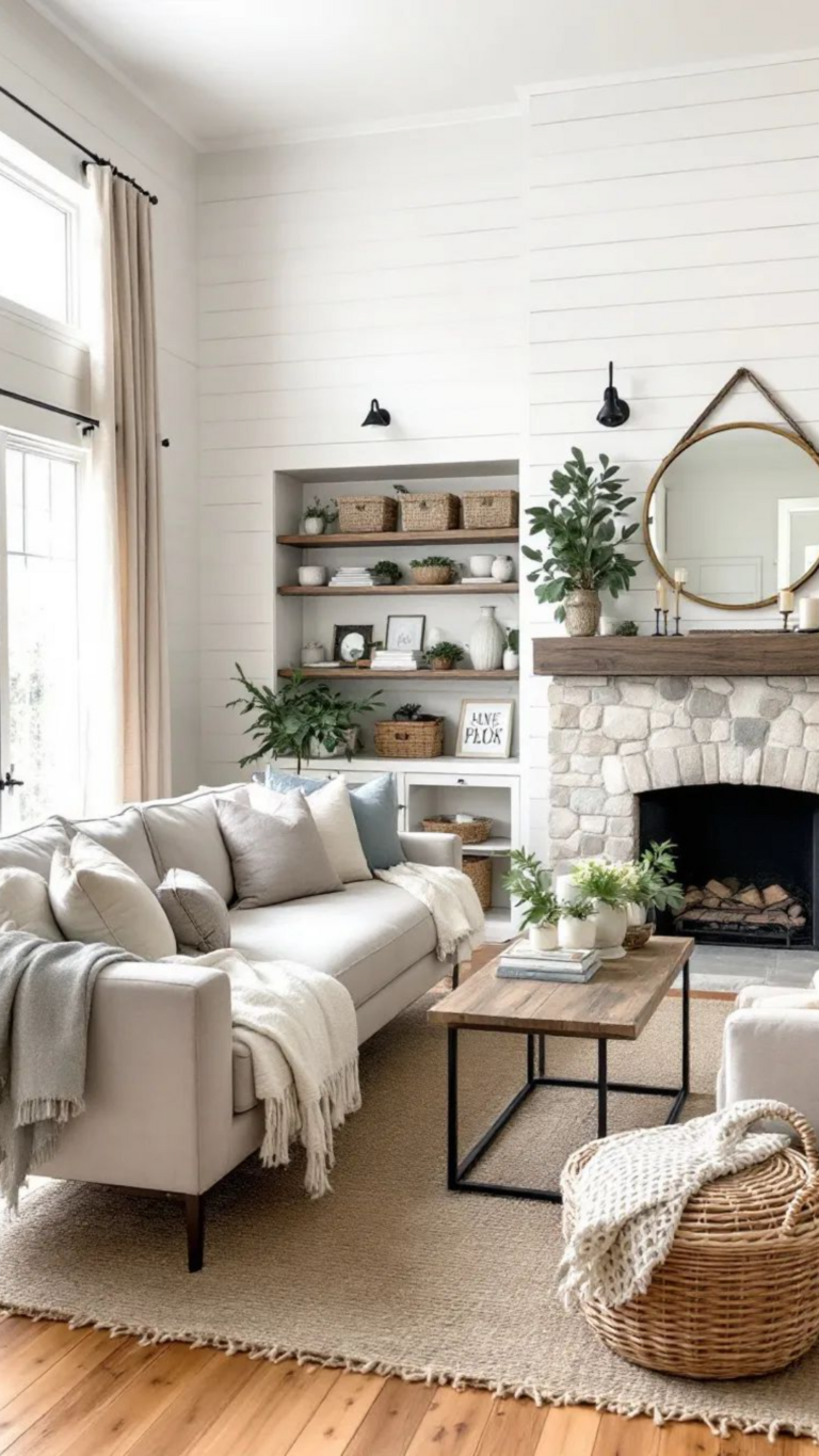 27 Gorgeous Modern Farmhouse Living Room Inspirations