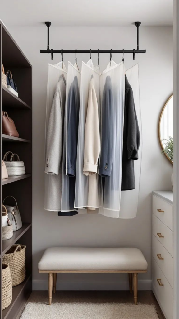 Ceiling‑Mounted Hanging Rod