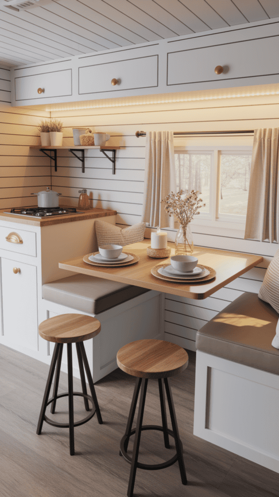 Fold-Down Tables for Smart, Space-Saving Dining
