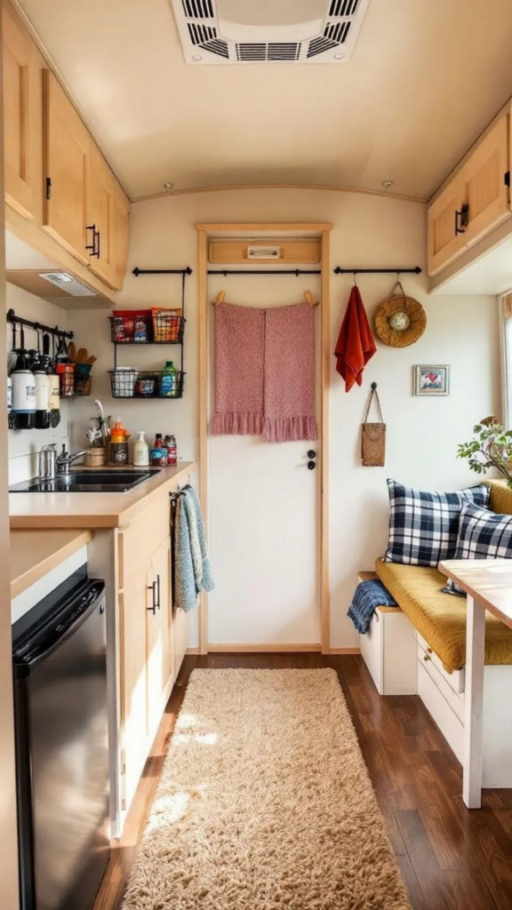 Use Tension Rods for Hanging Storage