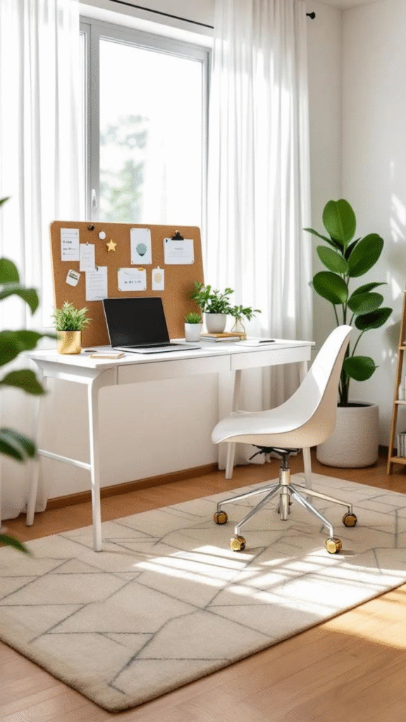 Add a Small Rug Under Your Desk