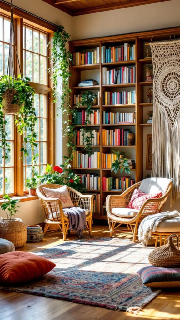 Boho Library Vibes
