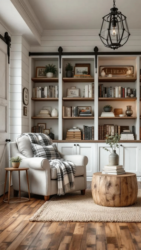 Farmhouse Library Style