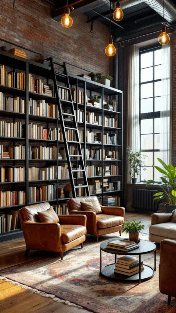 Industrial Loft Library