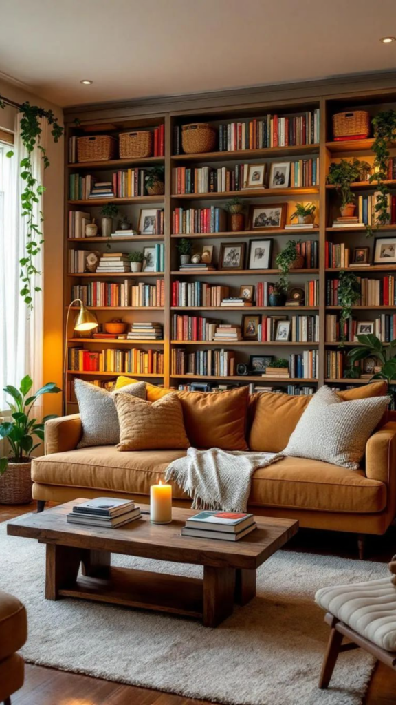Library Wall in the Living Room