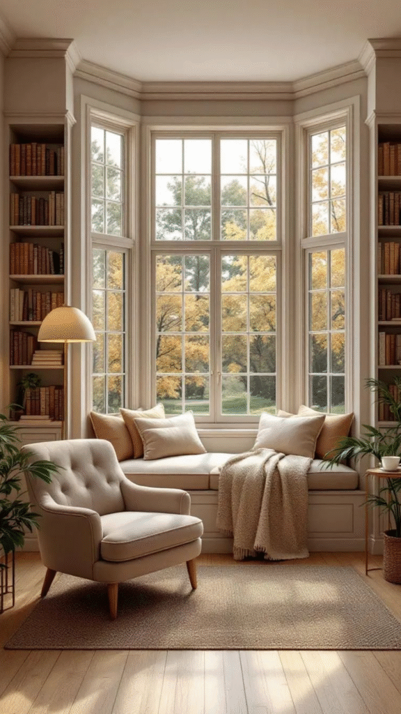 Library in a Bay Window