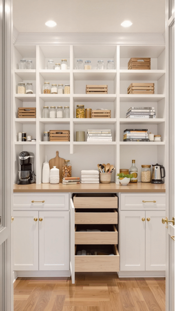 Open and Closed Storage Mix