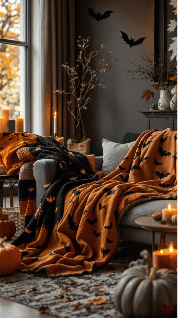 Cozy Halloween Throw Blankets