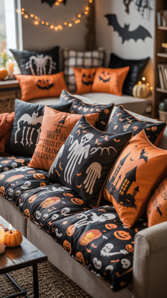 Halloween-Themed Throw Pillows