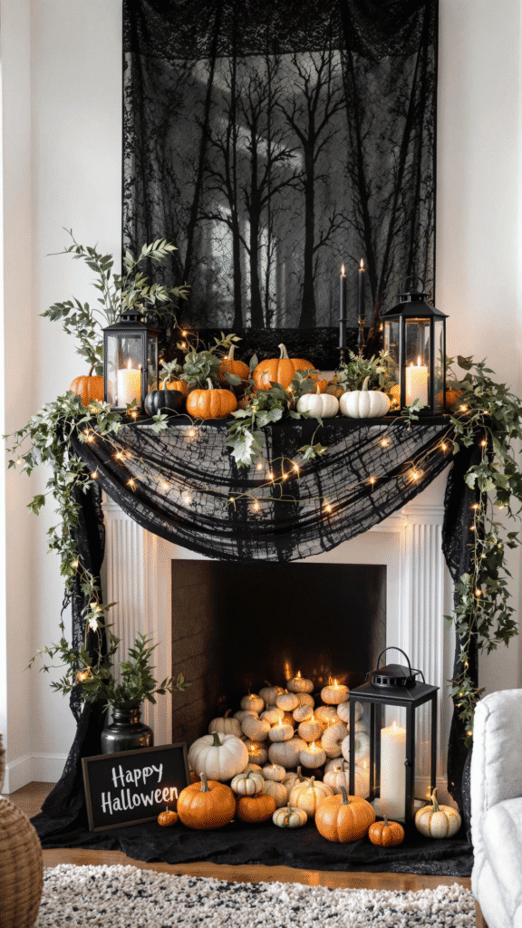 Haunted Mantel Display