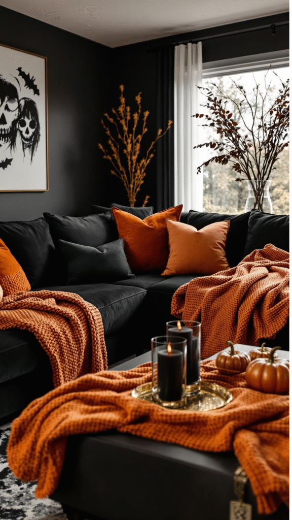 Moody Black and Orange Color Scheme