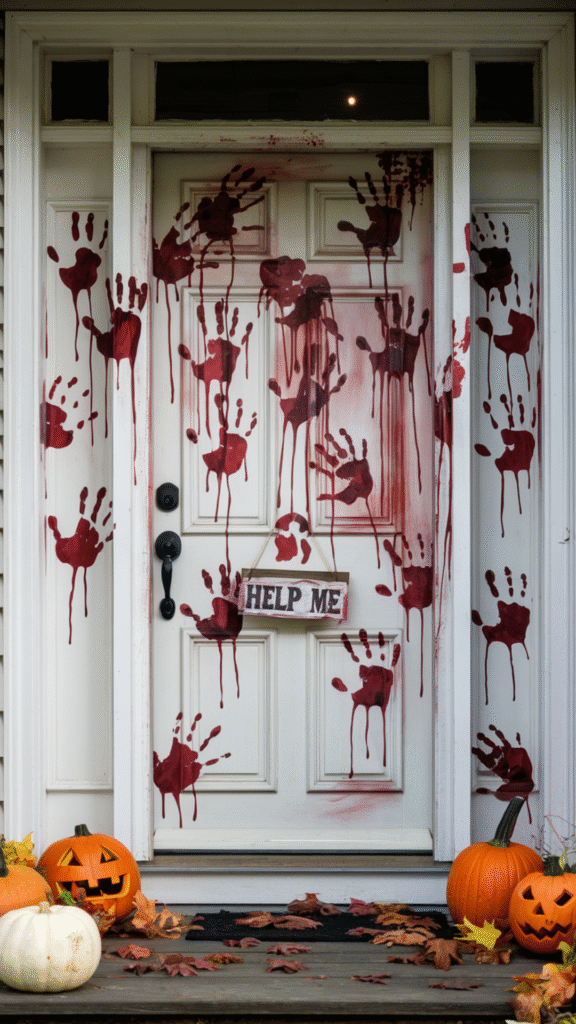 Bloody Handprint Door