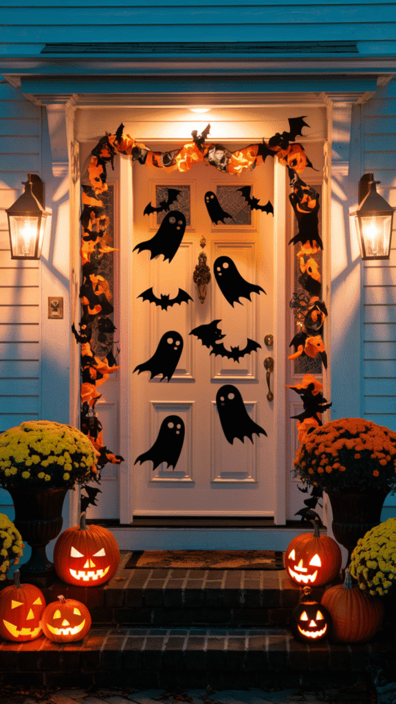 Haunted House Silhouette Door