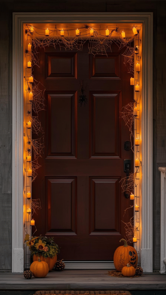 Glowing Candle Door Frame