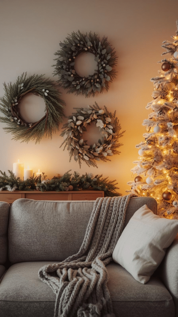 Create a Stunning Christmas Wreath Gallery Wall