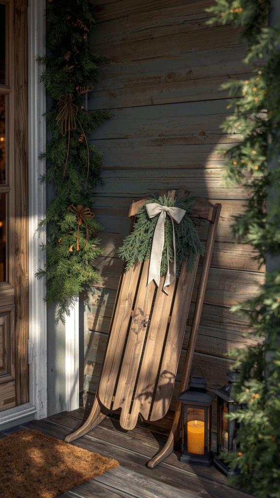 A Vintage Sled Decor Moment