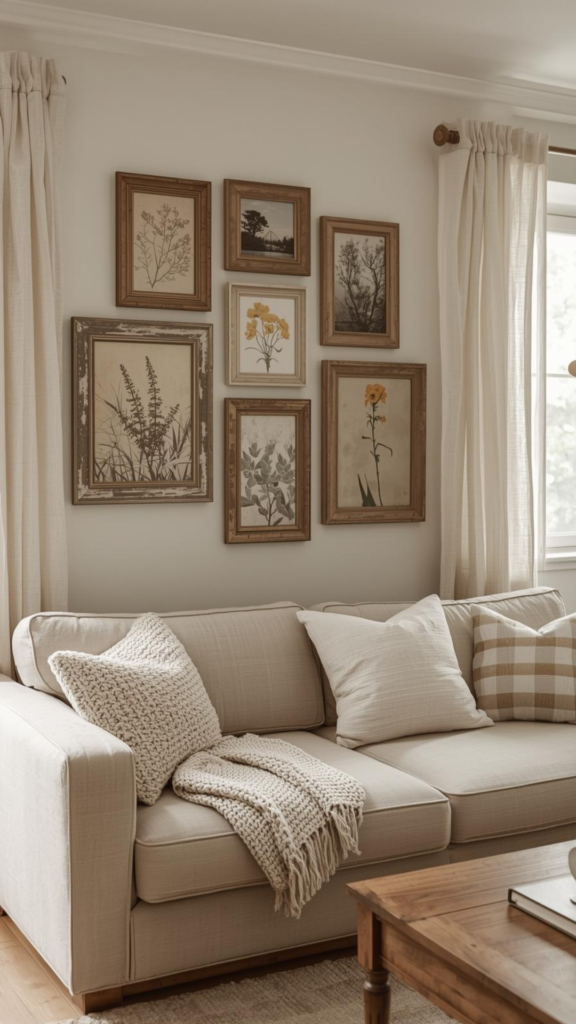 Distressed Frames With Thoughtful Artwork