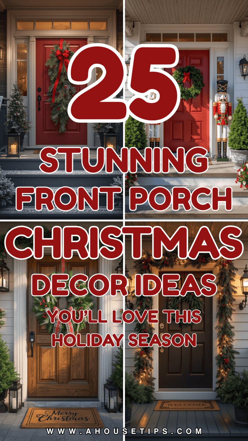 25 Stunning Front Porch Christmas Decor Ideas You’ll Love