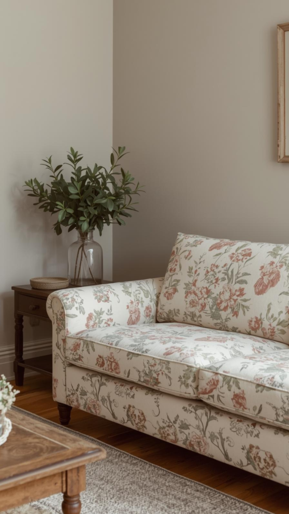 Soft Floral Upholstery That Adds Gentle Character