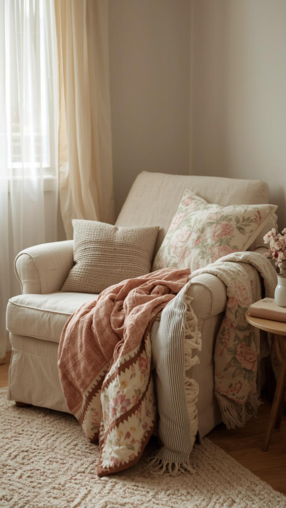 Layer Soft, Mismatched Textiles